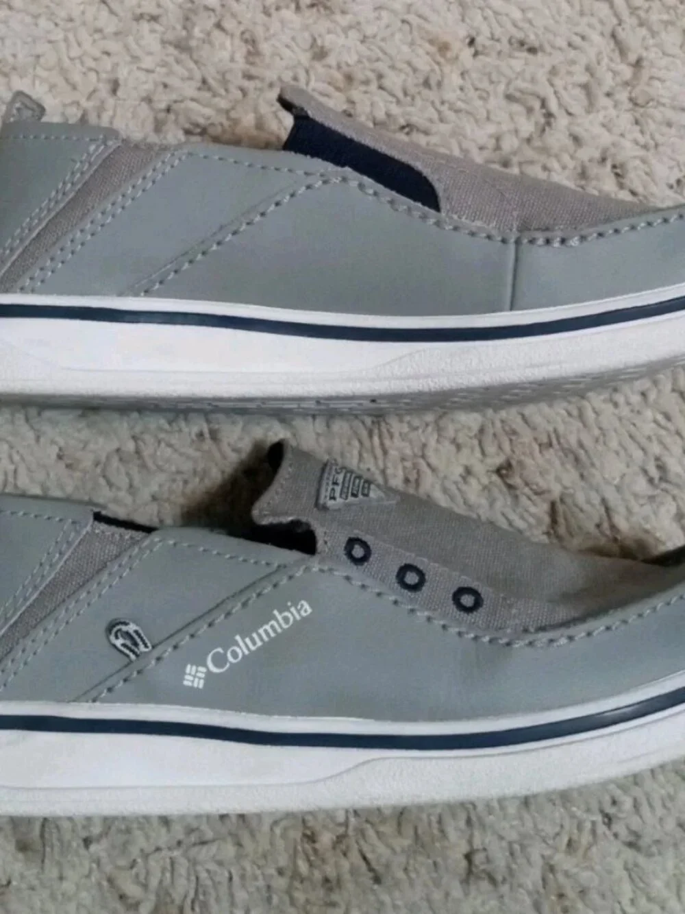 Columbia Bahama PFG Kids Shoes, Size1 Gray, Slip On Omni Grip